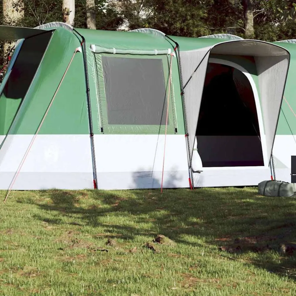 Loisirs De Plein Air-vidaXL Tente de camping tunnel 4 personnes imperméable Vert