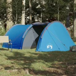 Loisirs De Plein Air-vidaXL Tente de camping tunnel 4 personnes imperméable Bleu