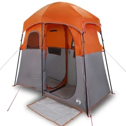 Loisirs De Plein Air-vidaXL Tente de douche 2 personnes imperméable Gris et orange