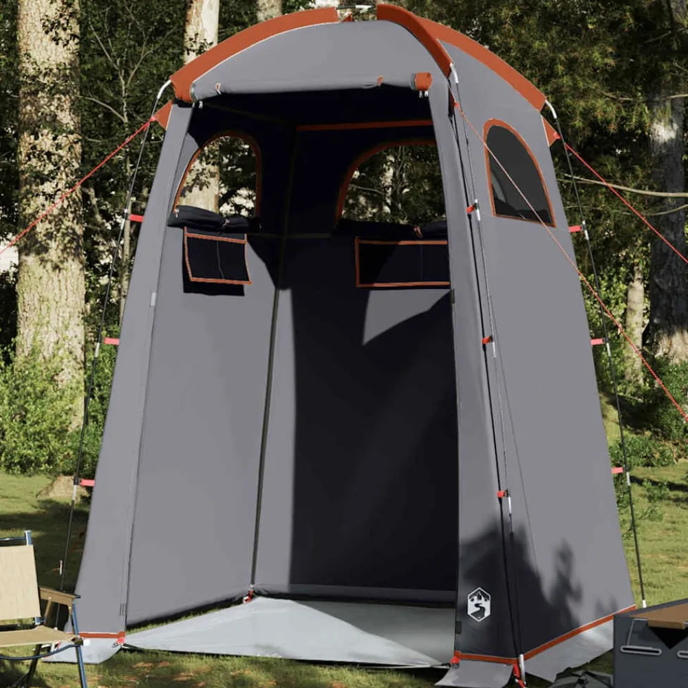 Loisirs De Plein Air-vidaXL Tente de douche imperméable Gris et orange