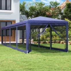 vidaXL Tente de fête et 10 parois latérales en maille 3x12 m PEHD