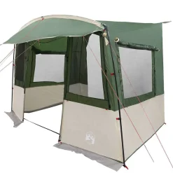 Loisirs De Plein Air-vidaXL Tente de hayon pour caravane avec toit 352 x 250 x 240 cm Vert