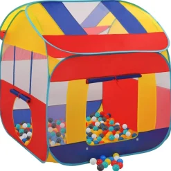 Jeux De Plein Air-vidaXL Tente de jeu avec 550 balles 123x120x126 cm Multicolore 1