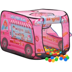 Jeux De Plein Air-vidaXL Tente de jeu pour enfants avec 250 balles Rose 70x112x70 cm Multicolore
