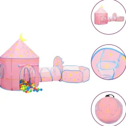 vidaXL Tente de jeu pour enfants Rose 301x120x128 cm