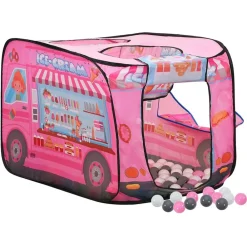 vidaXL Tente de jeu pour enfants avec 250 balles Rose 70x112x70 cm