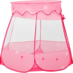 vidaXL Tente de jeu pour enfants avec 250 balles Rose 102x102x82 cm