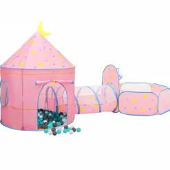 Jeux De Plein Air-vidaXL Tente de jeu pour enfants avec 250 balles Rose 301x120x128 cm Multicolore 1