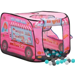 vidaXL Tente de jeu pour enfants avec 250 balles Rose 70x112x70 cm
