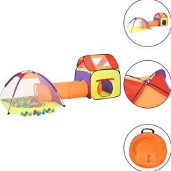 Jeux De Plein Air-vidaXL Tente de jeu pour enfants Multicolore 338x123x111 cm