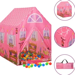 Jeux De Plein Air-vidaXL Tente de jeu pour enfants Rose 69x94x104 cm