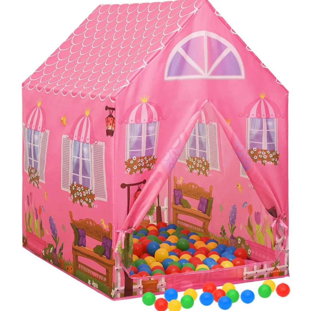 Jeux De Plein Air-vidaXL Tente de jeu pour enfants Rose 69x94x104 cm