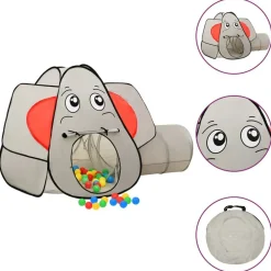 vidaXL Tente de jeu pour enfants Éléphant Gris 174x86x101 cm