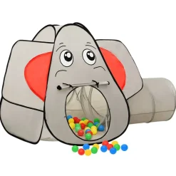 vidaXL Tente de jeu pour enfants Éléphant Gris 174x86x101 cm