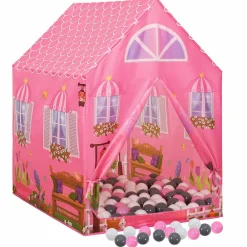 vidaXL Tente de jeu pour enfants avec 250 balles Rose 69x94x104 cm