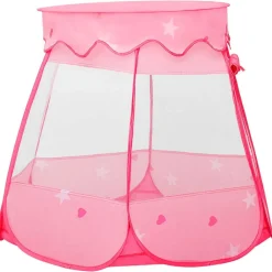 Jeux De Plein Air-vidaXL Tente de jeu pour enfants avec 250 balles Rose 102x102x82 cm Multicolore