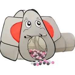 Jeux De Plein Air-vidaXL Tente de jeu pour enfants 250 balles Éléphant Gris 174x86x101cm Multicolore 2