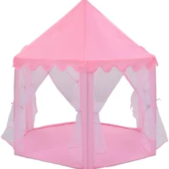 vidaXL Tente de jeu princesse avec 250 balles Rose 133x140 cm