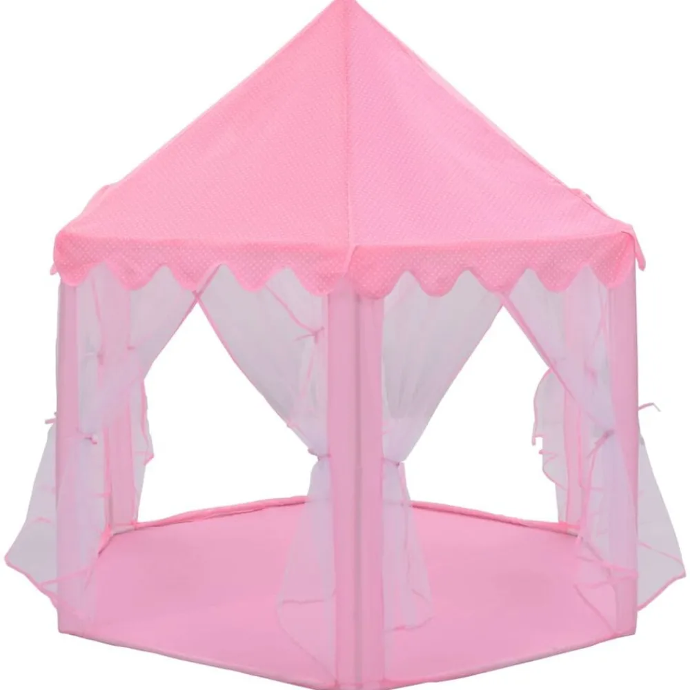 vidaXL Tente de jeu princesse avec 250 balles Rose 133x140 cm