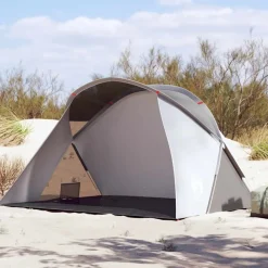 Loisirs De Plein Air-vidaXL Tente de plage 2 personnes escamotable imperméable Gris