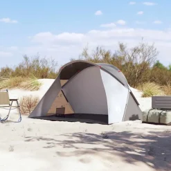 Loisirs De Plein Air-vidaXL Tente de plage 2 personnes escamotable imperméable Gris