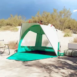 Loisirs De Plein Air-vidaXL Tente de plage 2 personnes libération rapide imperméable vert mer