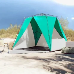 vidaXL Tente de plage 4 personnes libération rapide imperméable