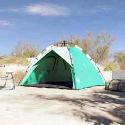 vidaXL Tente de plage 3 personnes libération rapide imperméable