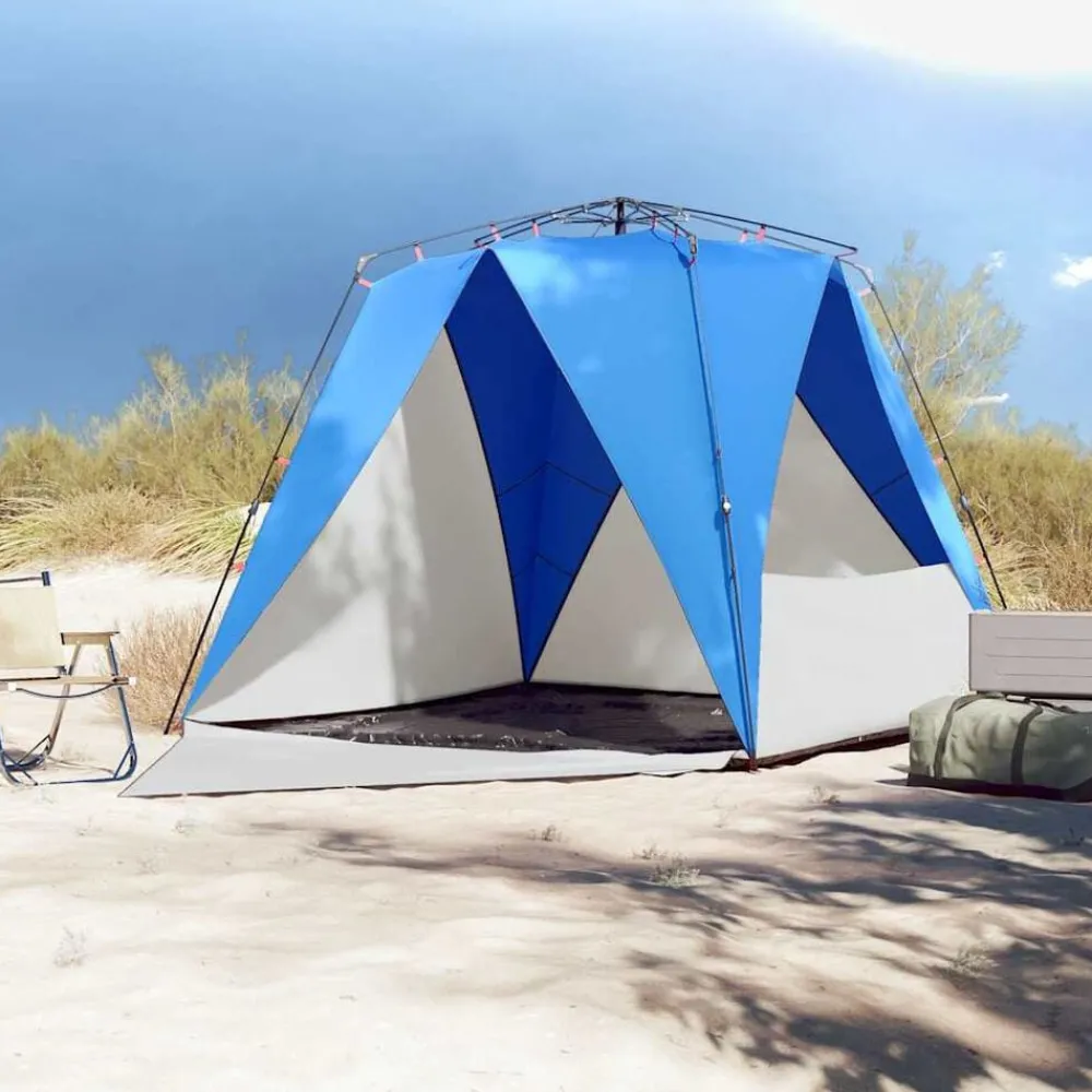 vidaXL Tente de plage 4 personnes libération rapide imperméable