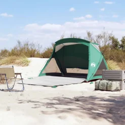 vidaXL Tente de plage 2 personnes vert imperméable