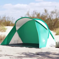Loisirs De Plein Air-vidaXL Tente de plage 2 personnes vert d'eau escamotable imperméable vert mer
