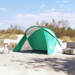 Loisirs De Plein Air-vidaXL Tente de plage 2 personnes vert d'eau escamotable imperméable vert mer