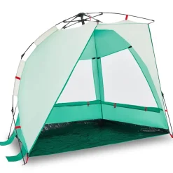 Loisirs De Plein Air-vidaXL Tente de plage 2 personnes libération rapide imperméable vert mer