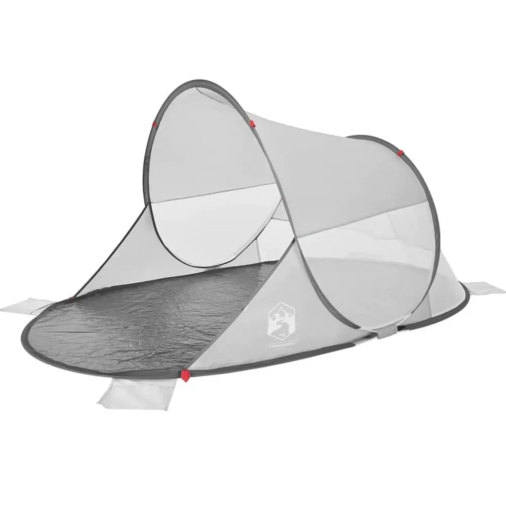 Loisirs De Plein Air-vidaXL Tente de plage escamotable imperméable Gris