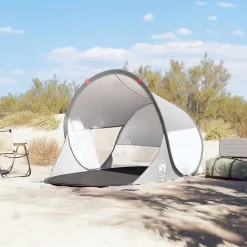 Loisirs De Plein Air-vidaXL Tente de plage escamotable imperméable Gris