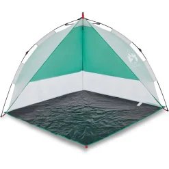 Loisirs De Plein Air-vidaXL Tente de plage vert d'eau libération rapide imperméable vert mer
