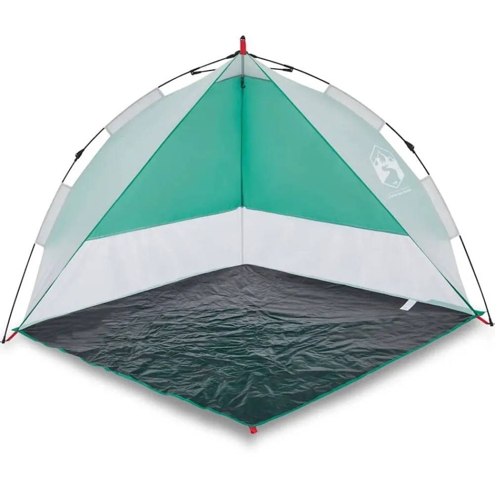 Loisirs De Plein Air-vidaXL Tente de plage vert d'eau libération rapide imperméable vert mer