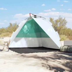 Loisirs De Plein Air-vidaXL Tente de plage vert d'eau libération rapide imperméable vert mer