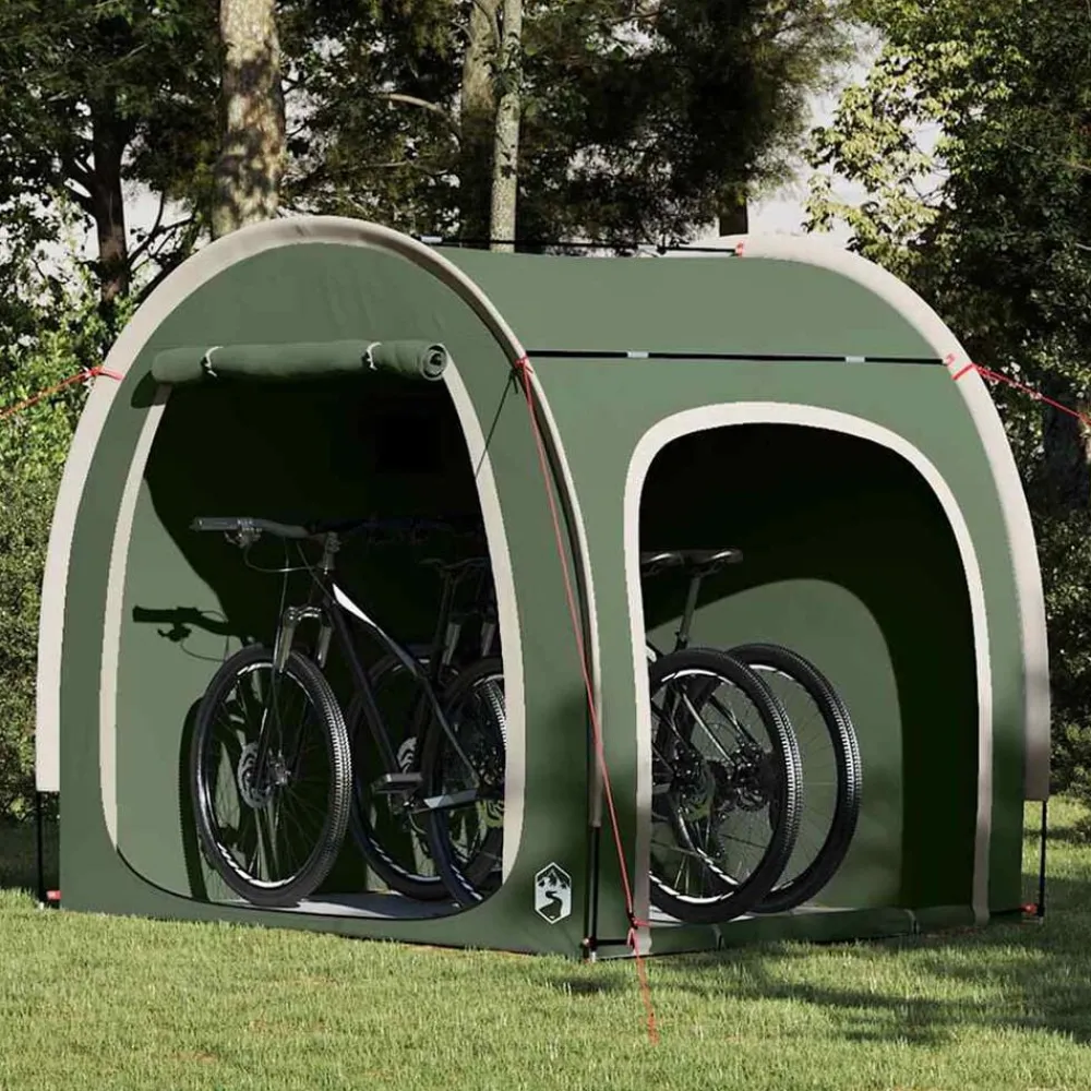 vidaXL Tente de rangement pour vélos avec toit 218 x 156 x 180 cm