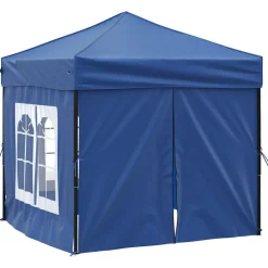Pelouses & Jardins-vidaXL Tente de réception pliable avec parois 2x2 m Bleu