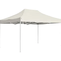 Pelouses & Jardins-vidaXL Tente de réception pliable Aluminium 4,5x3 m Crème Crème