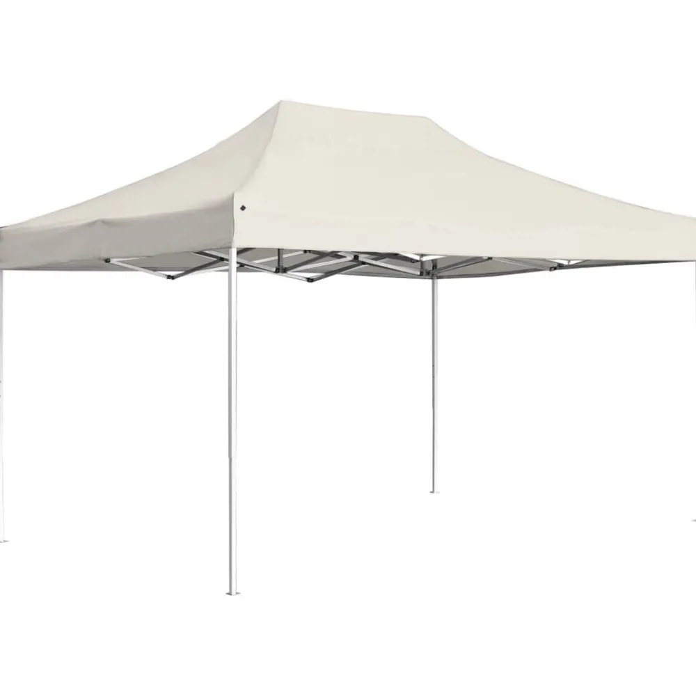 Pelouses & Jardins-vidaXL Tente de réception pliable Aluminium 4,5x3 m Crème Crème