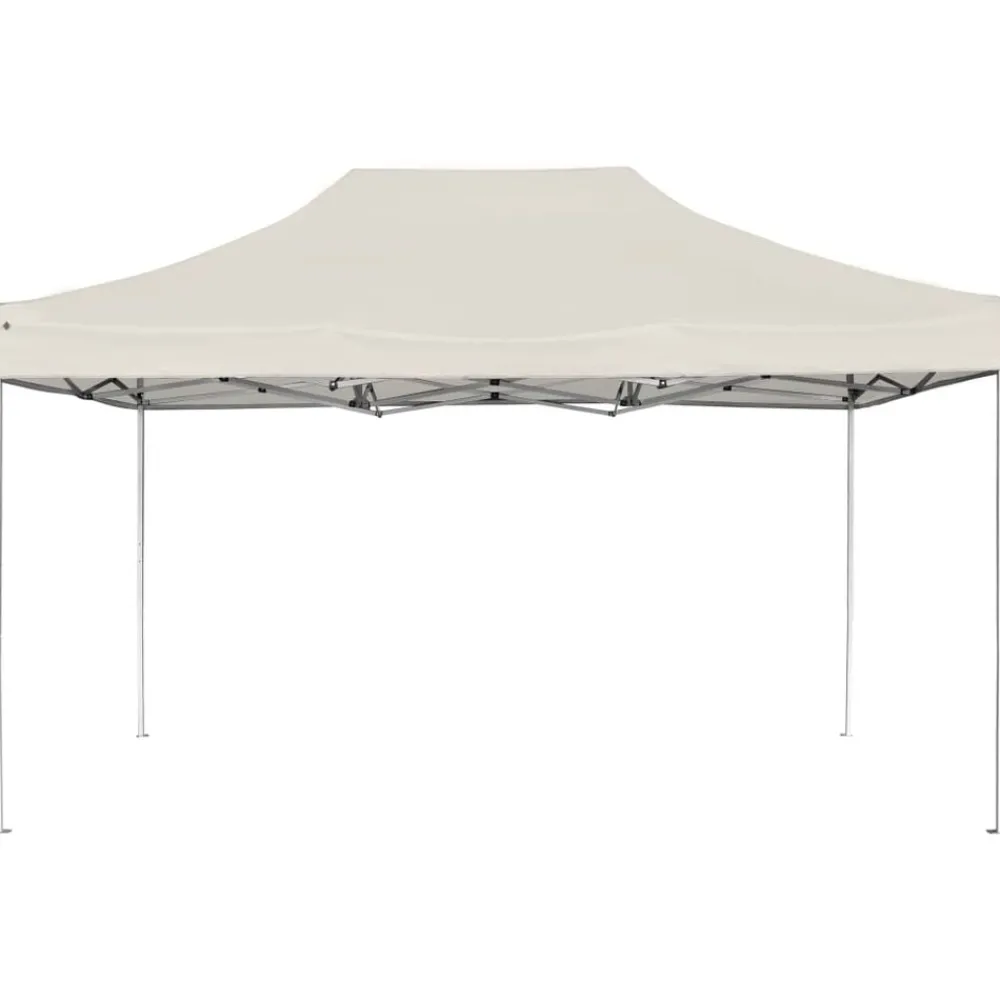 Pelouses & Jardins-vidaXL Tente de réception pliable Aluminium 4,5x3 m Crème Crème