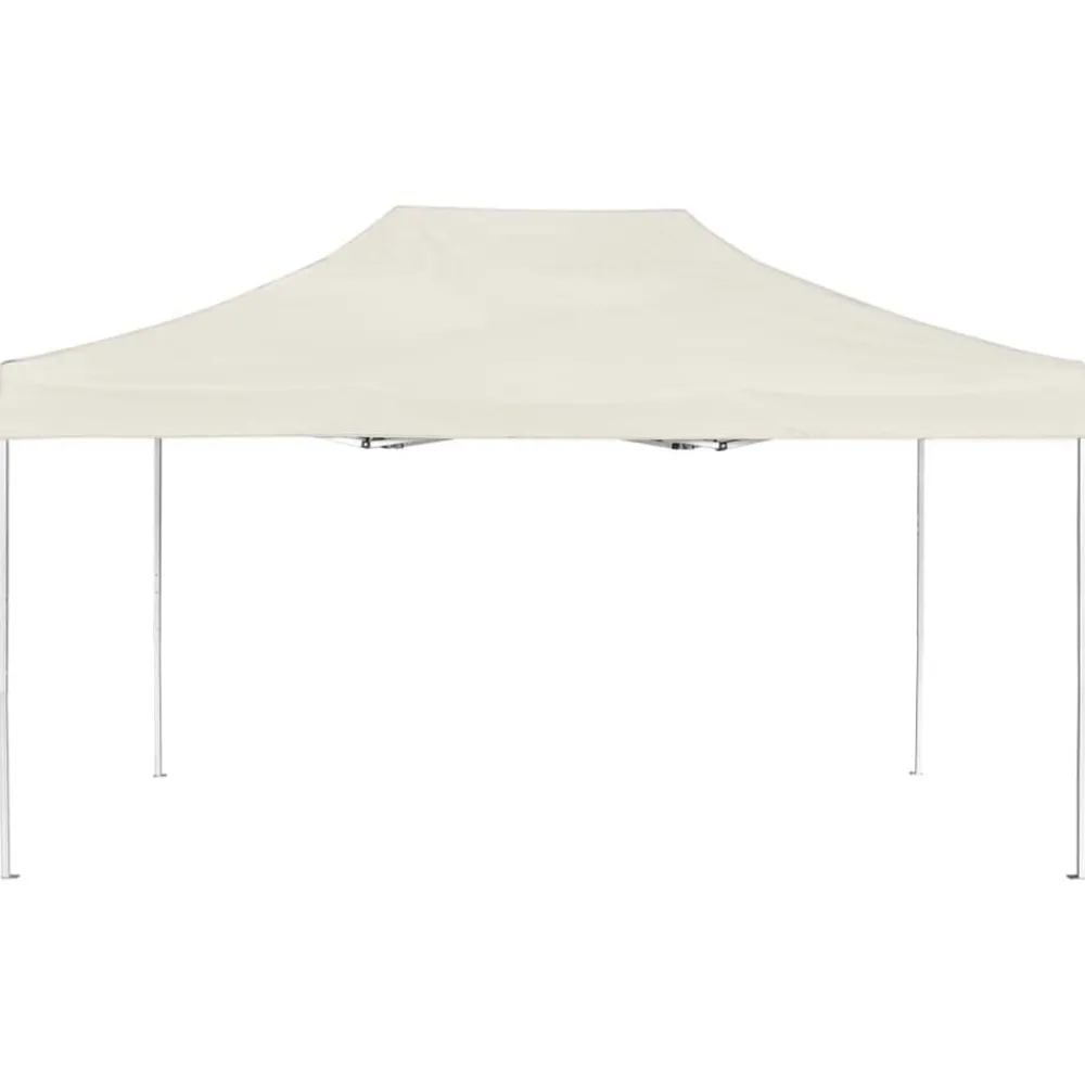 Pelouses & Jardins-vidaXL Tente de réception pliable Aluminium 4,5x3 m Crème Crème