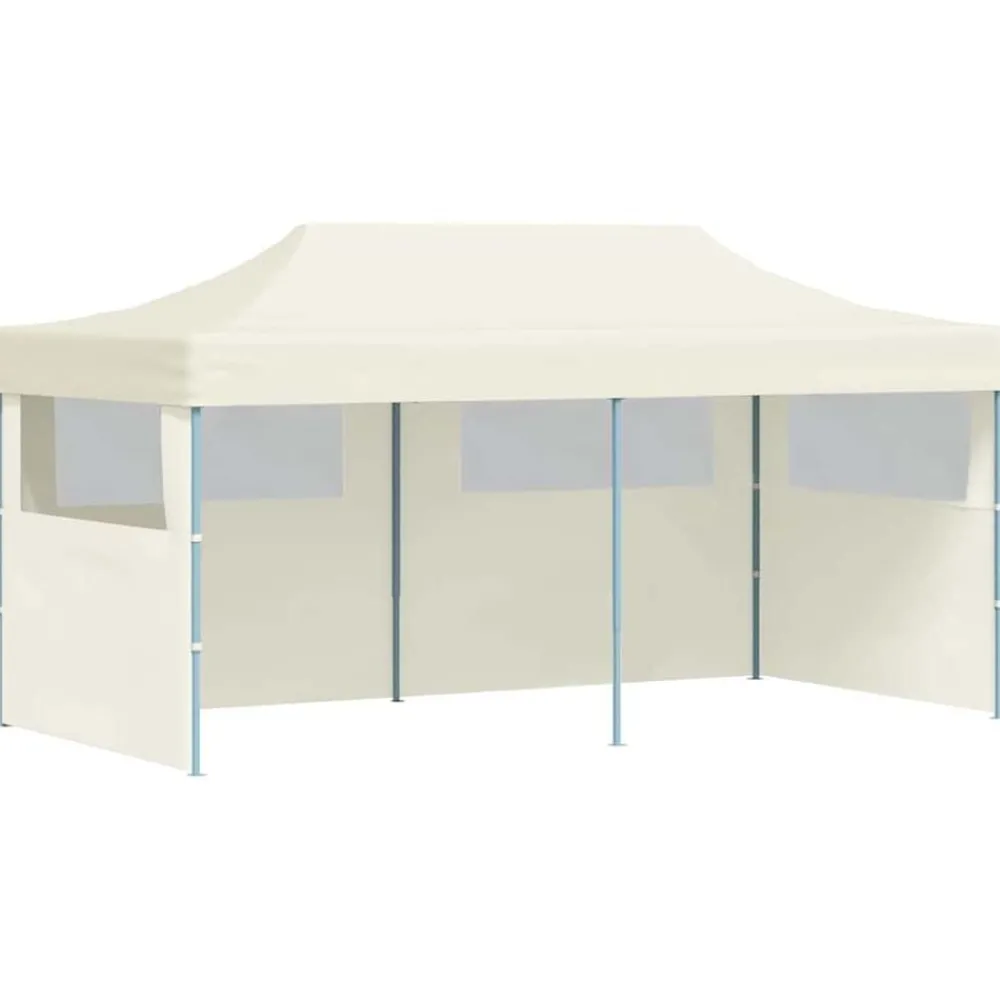 vidaXL Tente de réception pliable crème 3 x 6 m