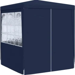 Pelouses & Jardins-vidaXL Tente de réception avec parois latérales 2x2 m 90 g/m² Bleu