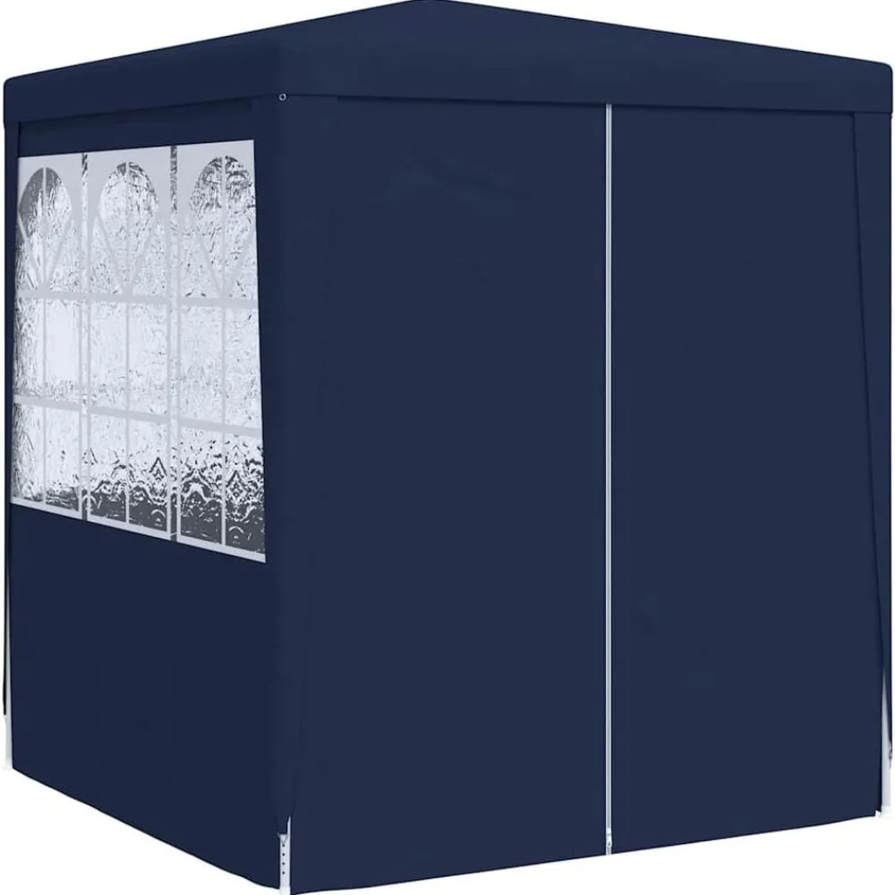 Pelouses & Jardins-vidaXL Tente de réception avec parois latérales 2x2 m 90 g/m² Bleu