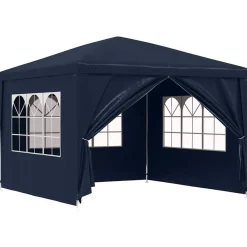 Pelouses & Jardins-vidaXL Tente de réception 3 x 3 m Bleu