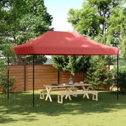 Pelouses & Jardins-vidaXL Tente de réception pliable escamotable 440x292x315 cm Bordeaux