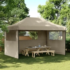 vidaXL Tente de réception pliable escamotable 3 parois latérales